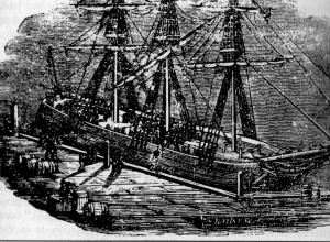 Marins convergeant vers un navire portant le fanal Béthel à New-York en 1820.